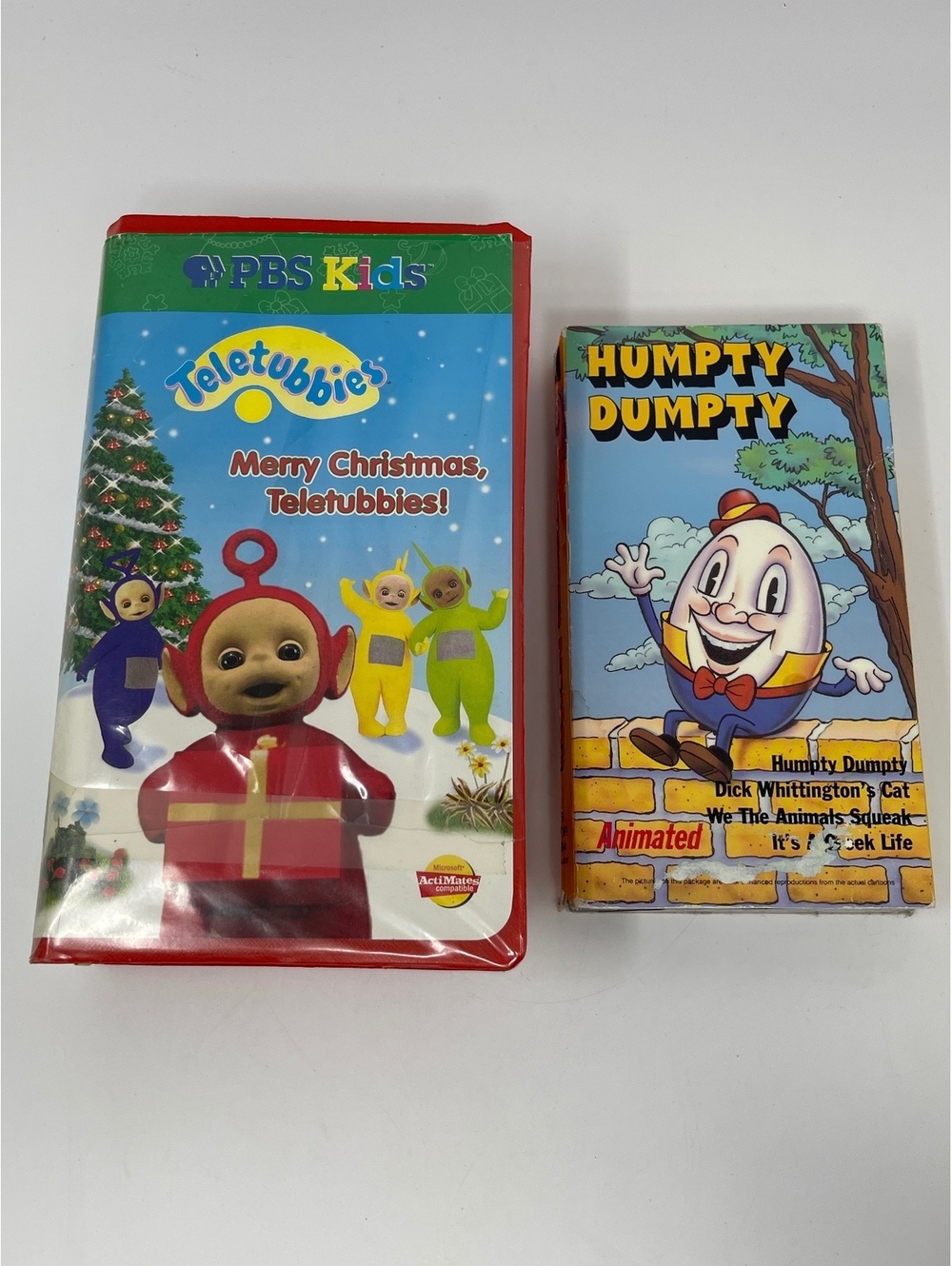 Teletubbies Merry Christmas VHS PBS Kids & Humpty Dumpty Animated Cartoons Lot